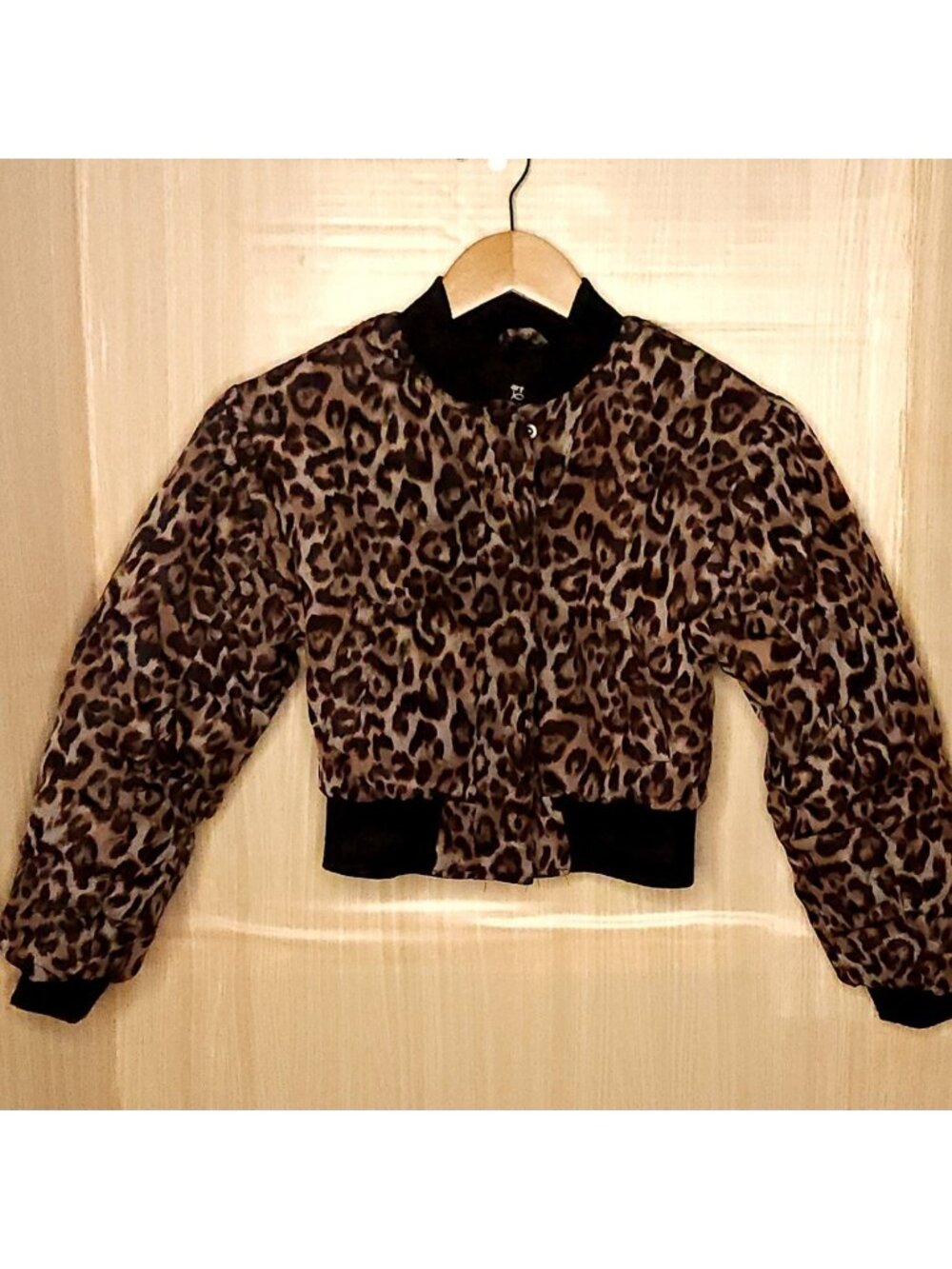 Art Class Girls Leopard Print Cropped Puffer Coat 8